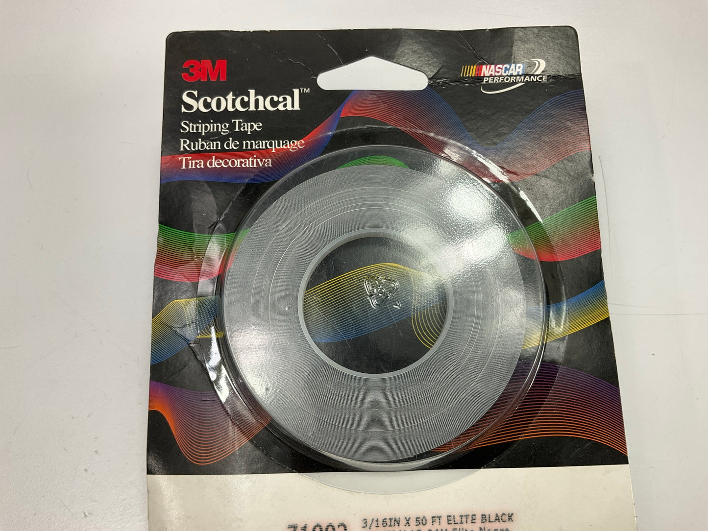 3M 71002 Pinstripe Striping Tape - 3/16'' X 50' Elite Black.