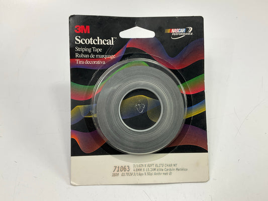 3M 71063 Scotchcal Stripping Stripe Tape, Elite Charcoal Metallic, 3/16'' X 50'