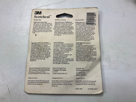 3M 71301 3M Scotchcal Striping Tape , White, 5/16 In X 50 Feet