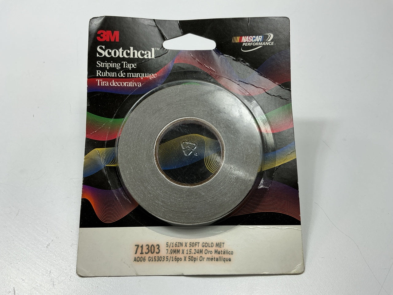 3M 71303 Pinstripe Striping Tape - 5/16'' X 50 FEET Gold Metallic