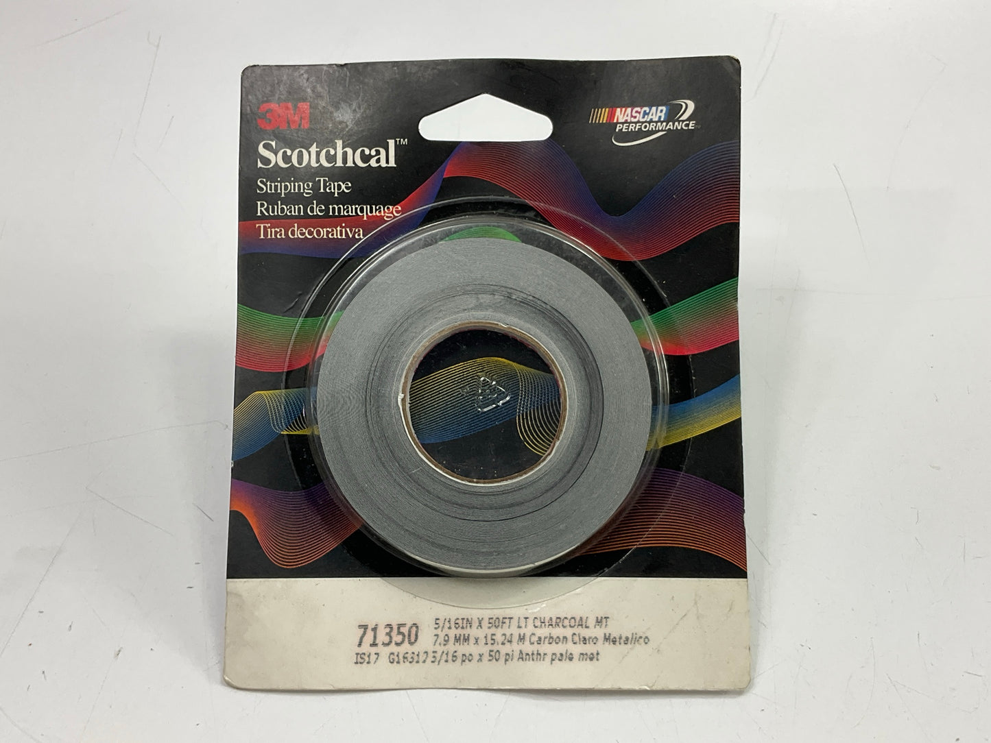 3M 71350 Scotchcal Pinstripe Striping Tape, Light Charcoal Metallic, 5/16'' X 50'