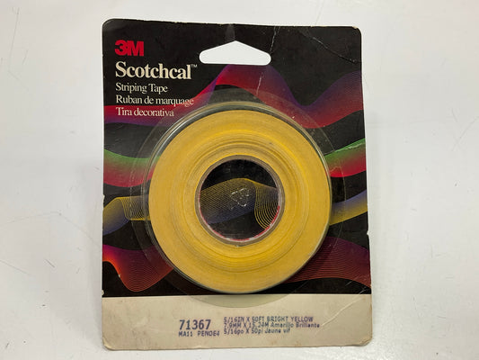 3M 71367 Pinstripe Auto Stripe Striping Tape, 5/16'' X 50 Feet, Bright Yellow