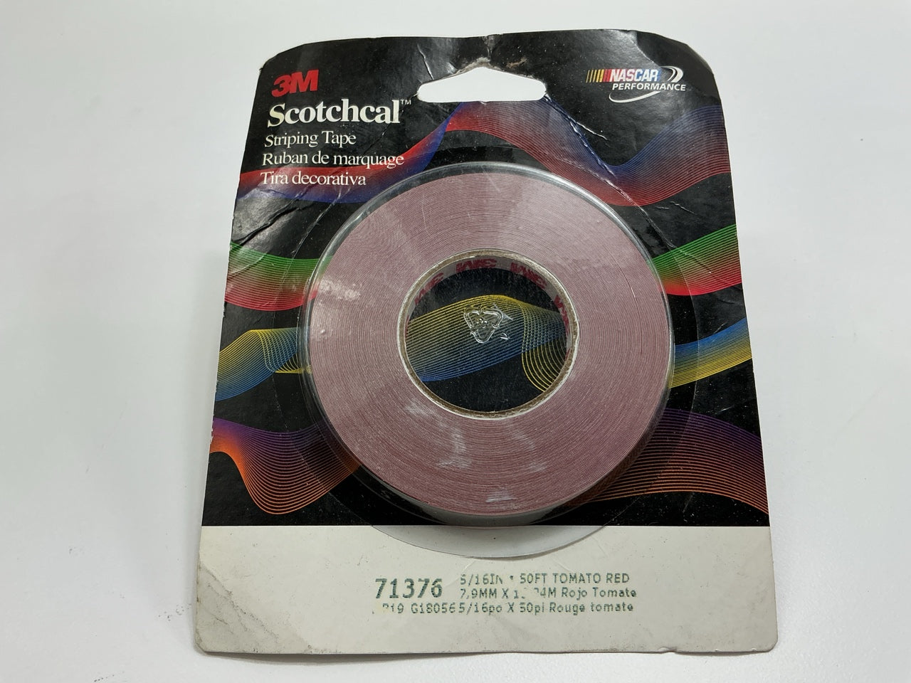 3M 71376 Pinstripe Striping Tape 5/16'' X 50' Soft Tomato Red