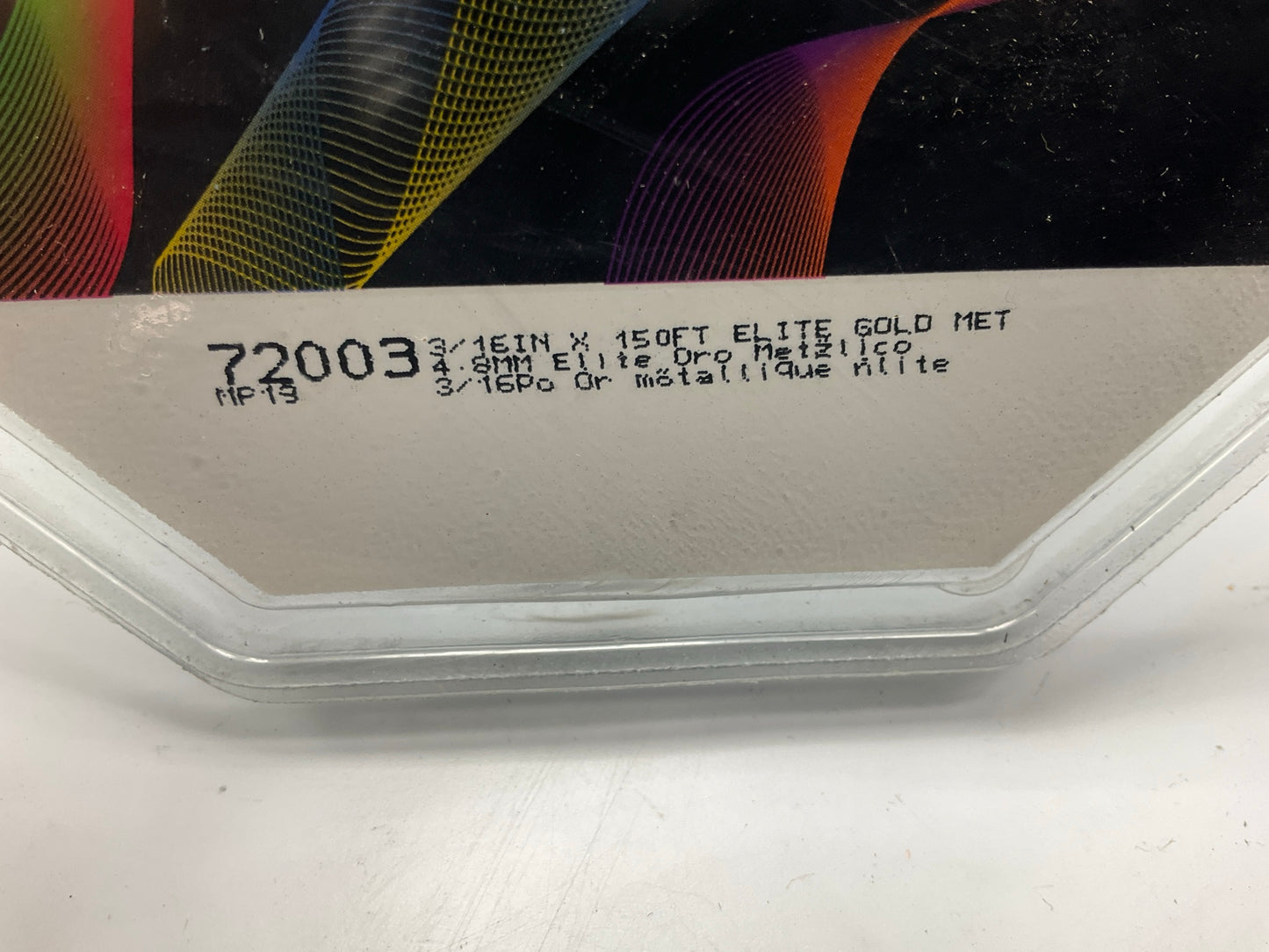 3M 72003 Double Striping Tape, 150' Length X 3/16'' Width, Gold Metallic