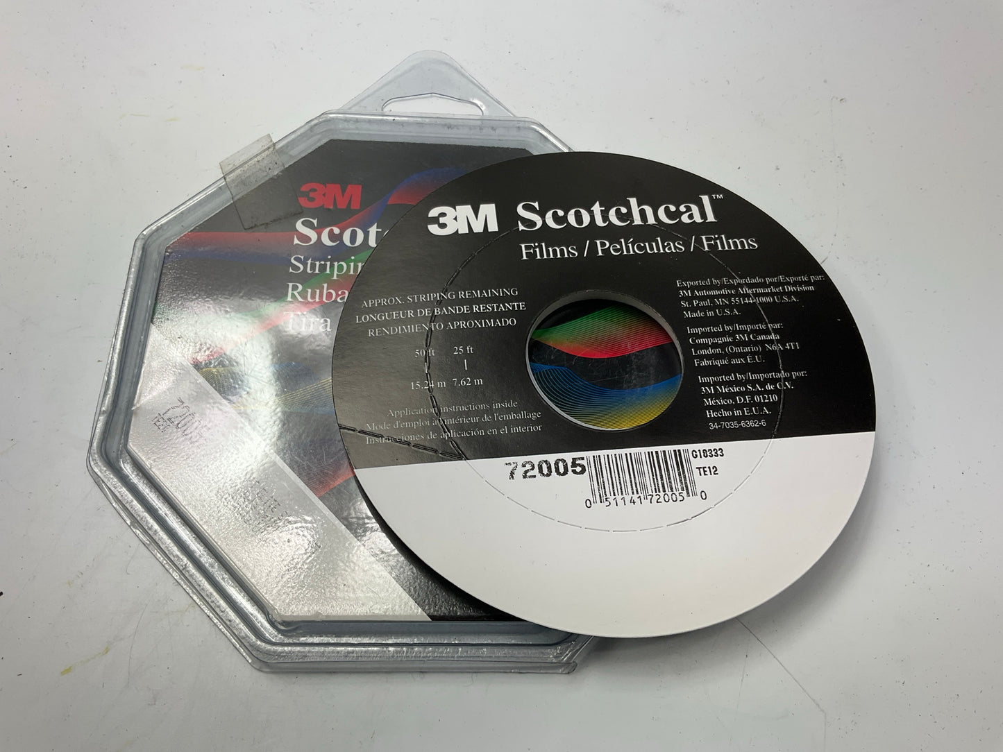 3M Scotchcal 72005 Silver Metallic Striping Automotive Tape - 3/16'' X 150 FT