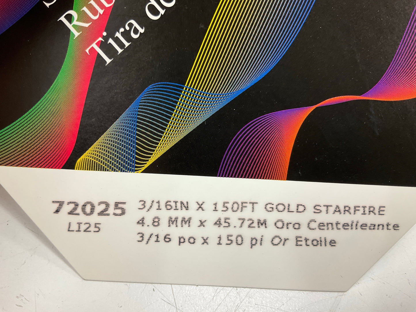 3M 72025 Gold Starfire Striping Automotive Stripe Tape 3/16'' X 150'