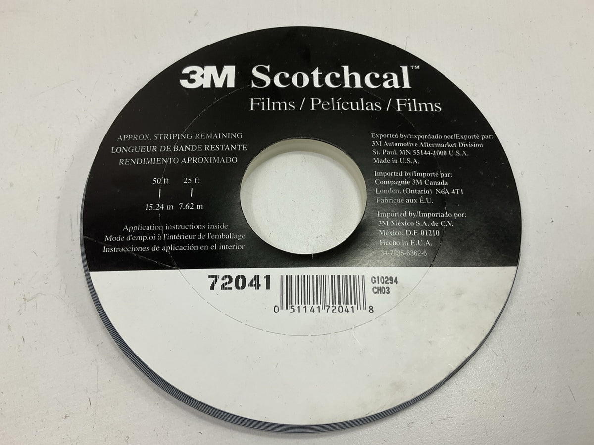 3M 72041 Pinstripe Striping Tape 3/16'' X 150' Elite Azure Blue Auto Stripe Tape