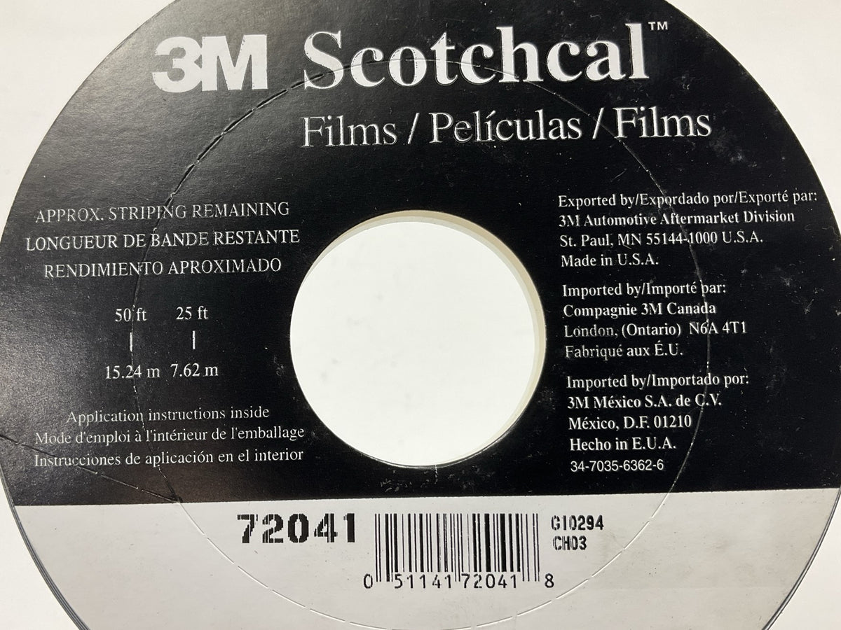 3M 72041 Pinstripe Striping Tape 3/16'' X 150' Elite Azure Blue Auto Stripe Tape