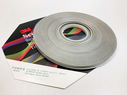 3M 72073 Pinstripe Auto Stripe Striping Tape, 3/16'' X 150 FT ELITE GRAY