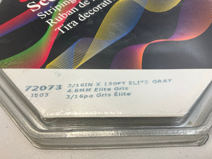 3M 72073 Pinstripe Auto Stripe Striping Tape, 3/16'' X 150 FT ELITE GRAY