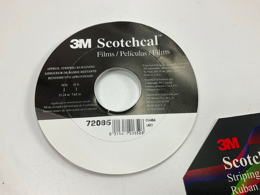 3M 72085 Scotchcal 150' X 3/16'' Light Gold Metallic Double Stripe Tape