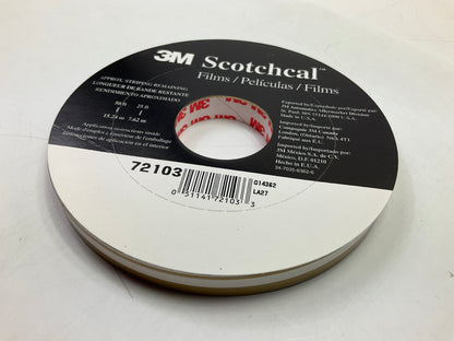 3M Scotchcal 72103 Gold Metallic Striping Automotive Tape - 7/16'' X 150'