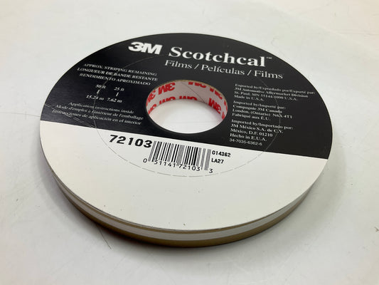 3M Scotchcal 72103 Gold Metallic Striping Automotive Tape - 7/16'' X 150'