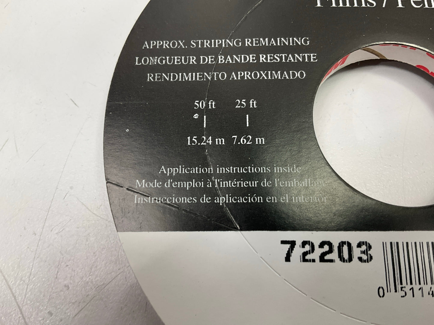 3M 72203 Pinstripe Striping Auto Stripe Tape, 1/4'' X 150', Gold Metallic