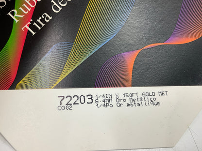 3M 72203 Pinstripe Striping Auto Stripe Tape, 1/4'' X 150', Gold Metallic