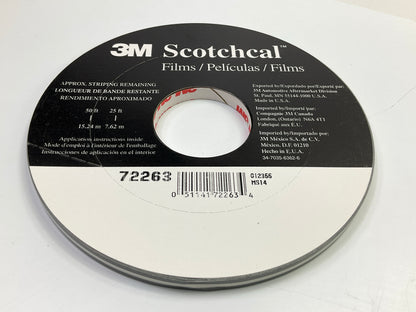 3M 72263 Pinstripe Striping Stripe Tape, 1/4'' X 150 Feet, Charcoal Metallic