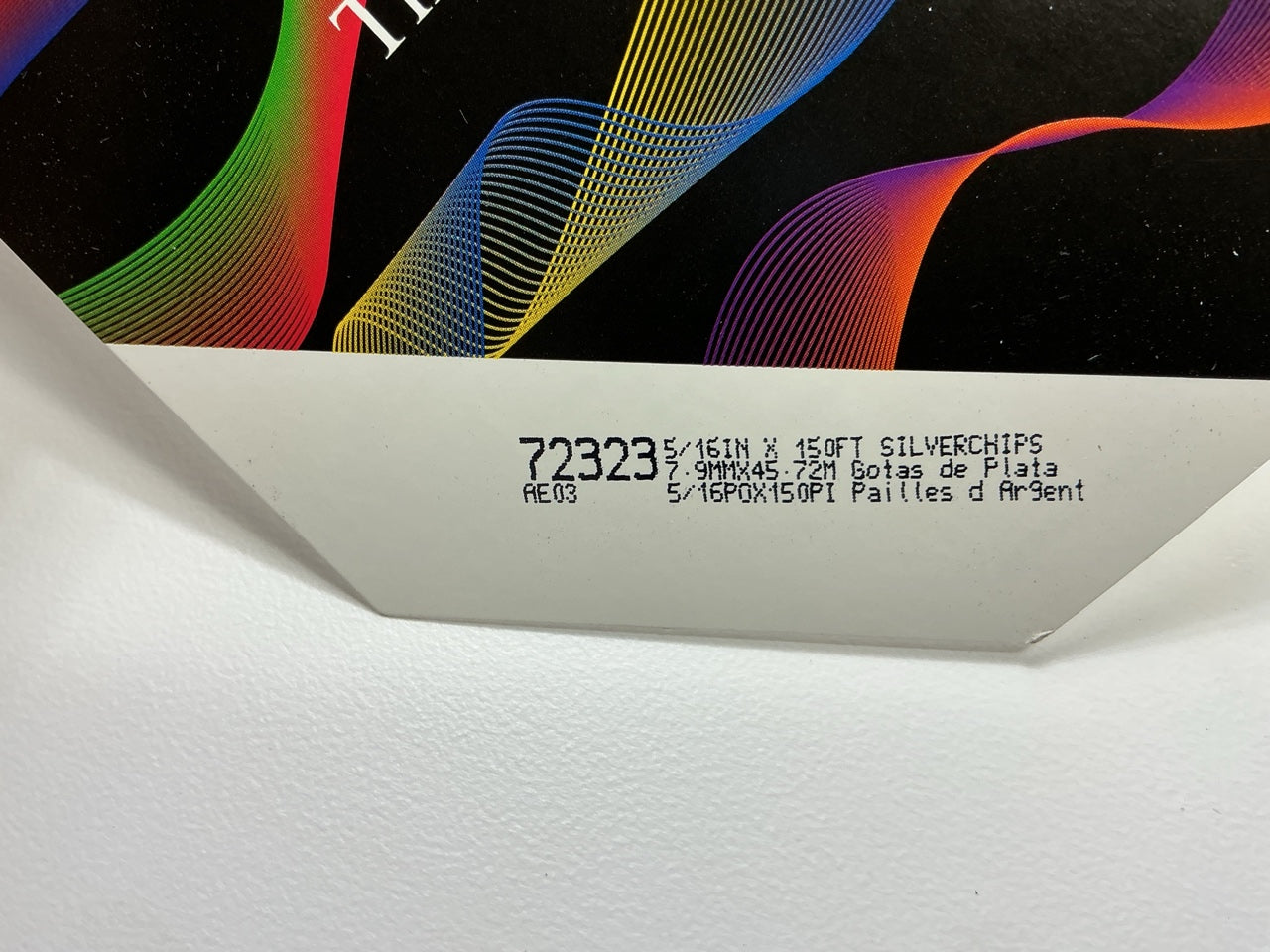 3M 72323 Pinstripe Striping Tape - 5/16'' X 150 Feet - ''Silverchips'' Color