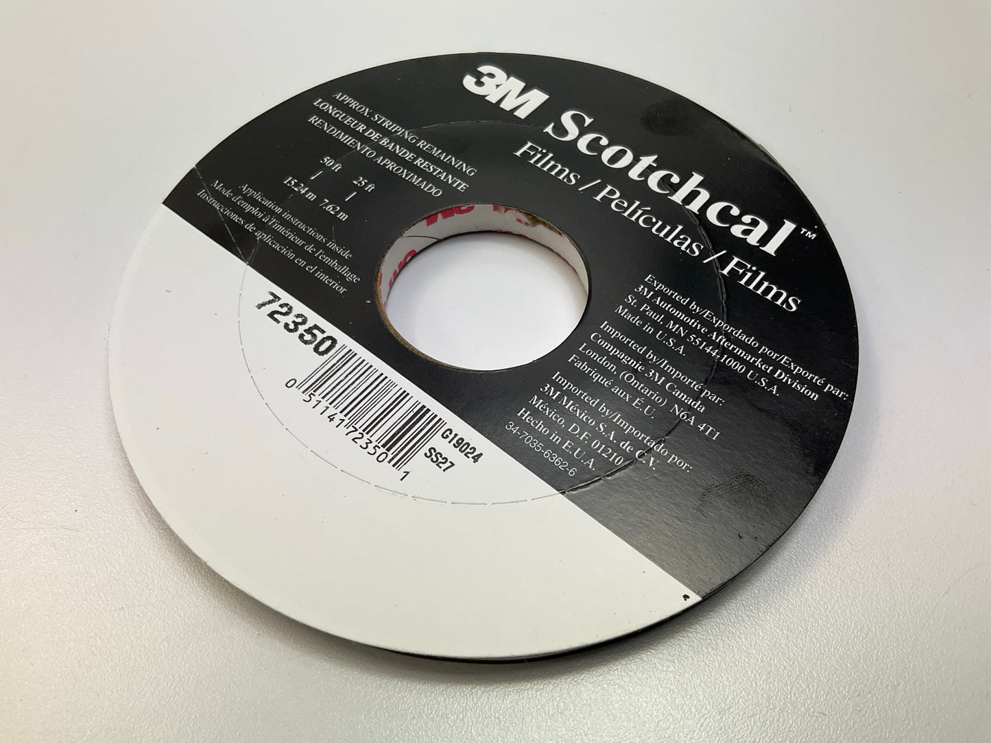 3M 72350 Pinstripe Stripe Striping Tape, 5/16'' X 150' Light Charcoal Metallic