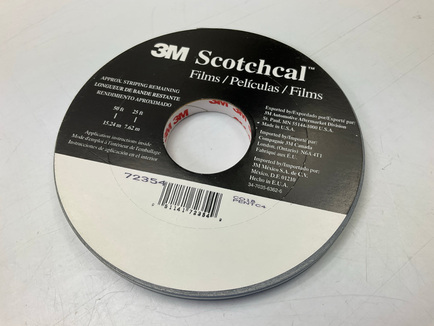 3M Scotchcal 72354 Medium Blue Striping Automotive Stripe Tape - 5/16'' X 150'