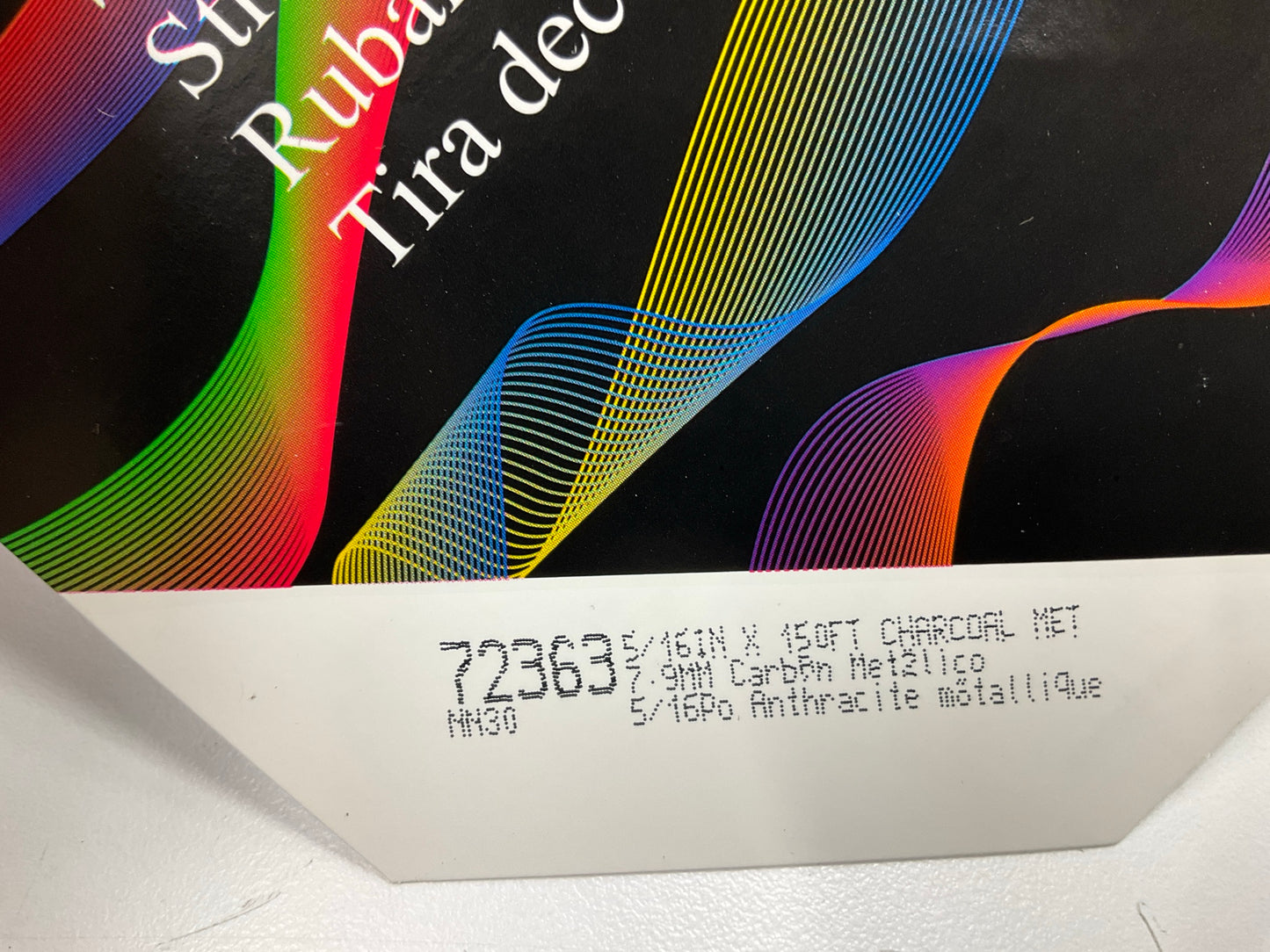 3M 72363 Scotchcal Striping Stripe Tape 5/16 Inch X 150 Feet Charcoal Metallic