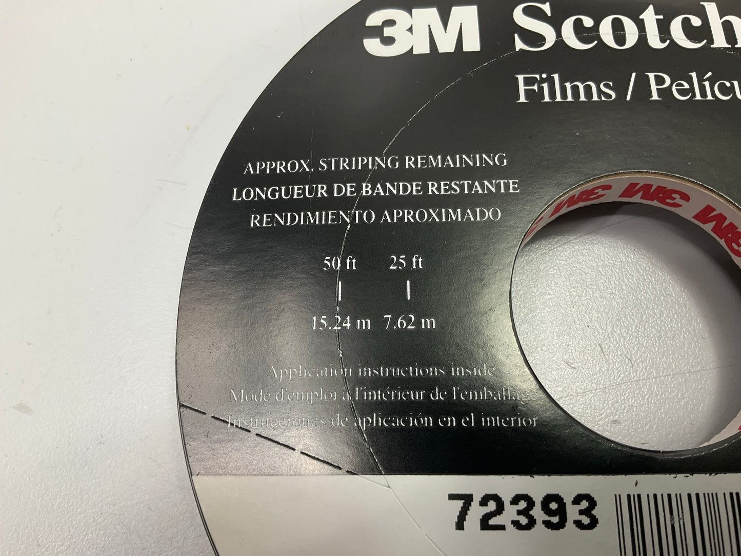 3M Scotchcal 72393 Low Gloss Black Striping Automotive Stripe Tape 5/16'' X 150'
