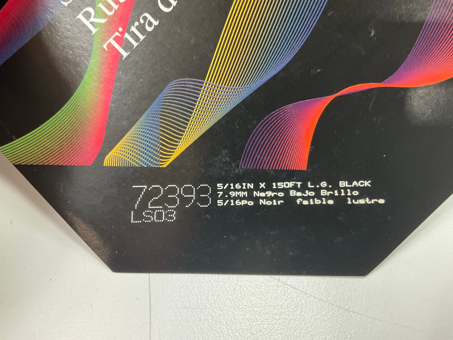 3M Scotchcal 72393 Low Gloss Black Striping Automotive Stripe Tape 5/16'' X 150'