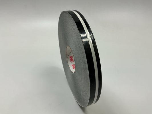 3M 72402 Scotchcal Double Stripe Striping Tape 1/2 Inch X 150 Feet, Black