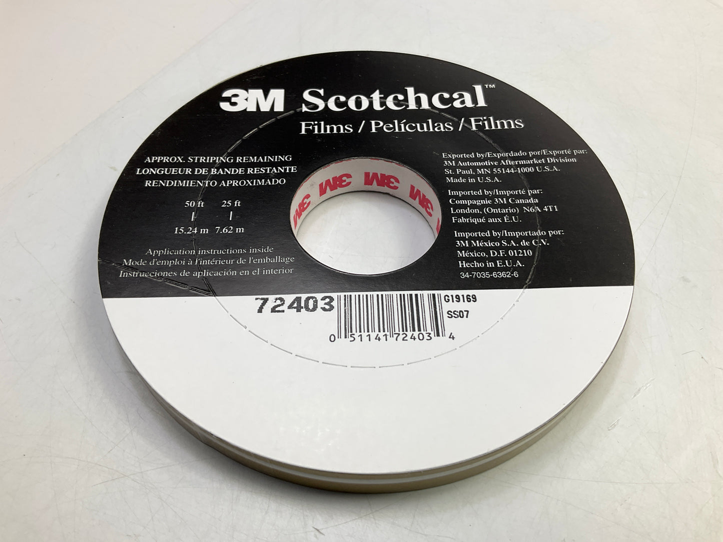 3M 72403 Scotchcal Striping Tape, Gold Metallic, Stripe Tape 1/2'' X 150ft