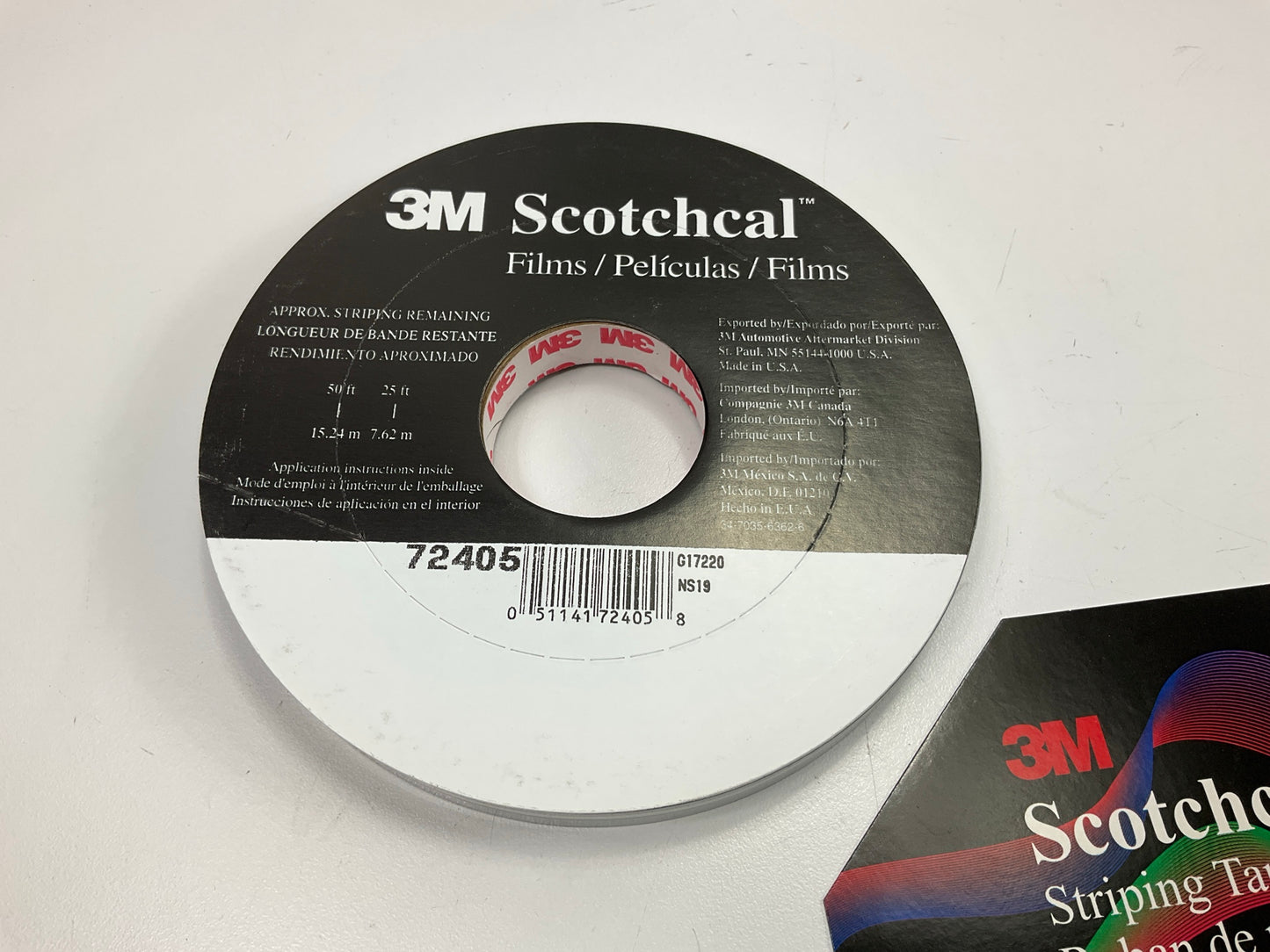 3M Scotchcal 72405 Silver Metallic Striping Automotive Tape 1/2'' X 150 Feet
