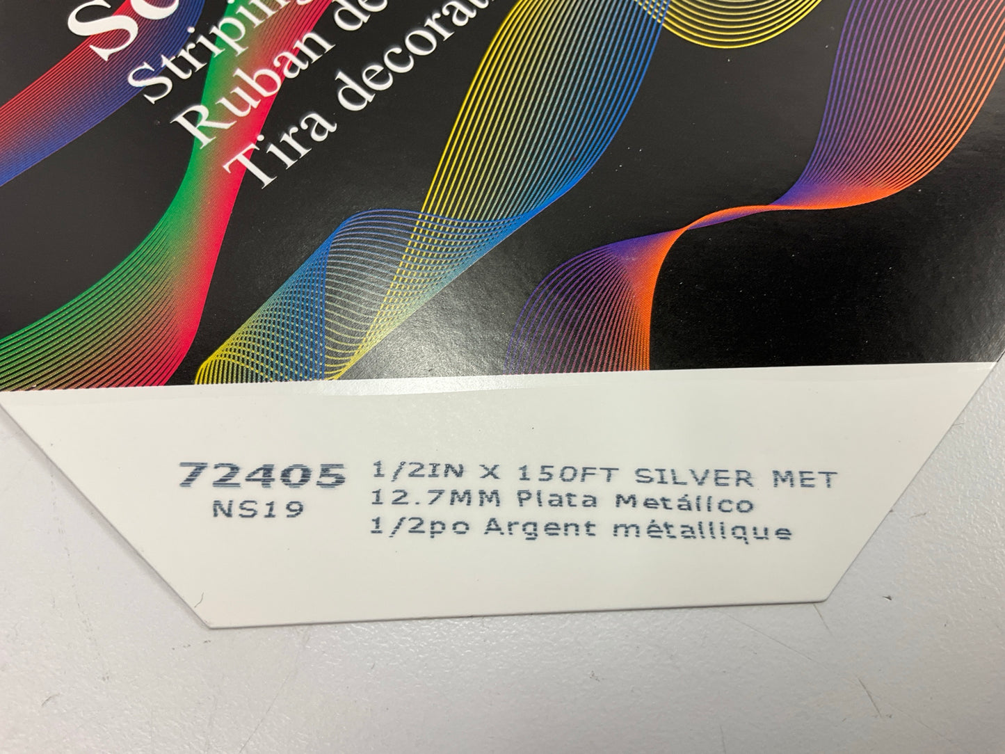 3M Scotchcal 72405 Silver Metallic Striping Automotive Tape 1/2'' X 150 Feet