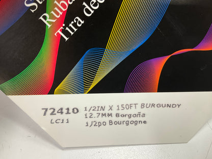 3M 72410 Pinstripe Striping Tape, Burgundy, 1/2'' X 150 Feet