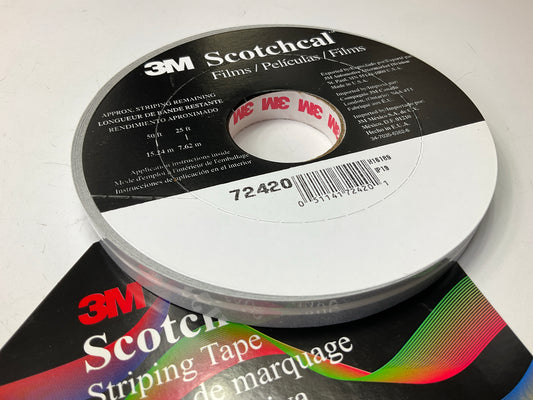 3M 72420 Pinstripe Striping Stripe Tape - Silver Starfire 1/2'' X 150 Feet