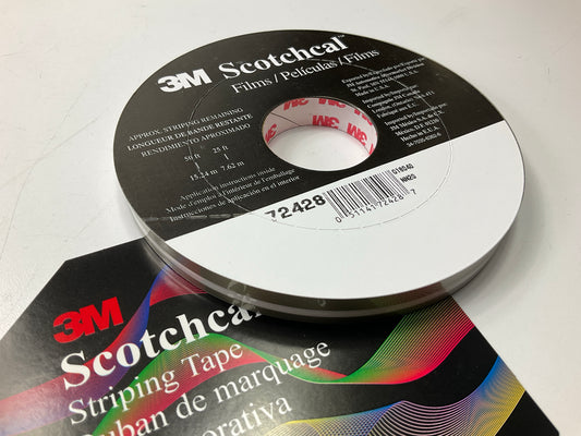 3M Scotchcal 72428 Pewter Double Stripe Striping Automotive Tape 1/2'' X 150'