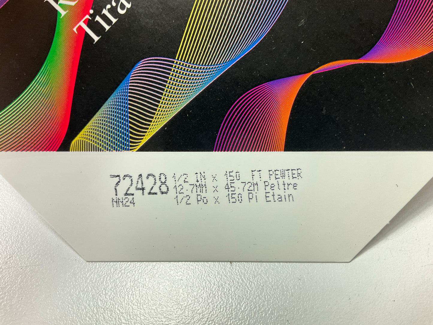 3M Scotchcal 72428 Pewter Double Stripe Striping Automotive Tape 1/2'' X 150'