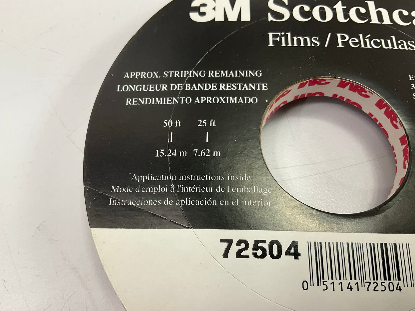 3M 72504 Pinstripe Striping Auto Stripe Tape, 3/8 Inch X 150 Feet , Red