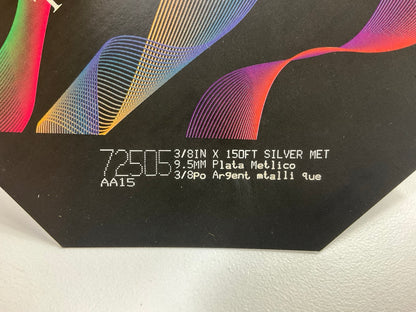 3M 72505 Pinstripe Striping Automotive Stripe Tape - 3/8'' X 150' Silver Metallic