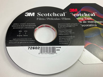 3M Scotchcal 72602 Black Striping Automotive Stripe Tape, 1/4'' X 150'