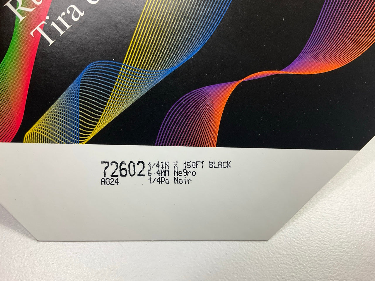 3M Scotchcal 72602 Black Striping Automotive Stripe Tape, 1/4'' X 150'