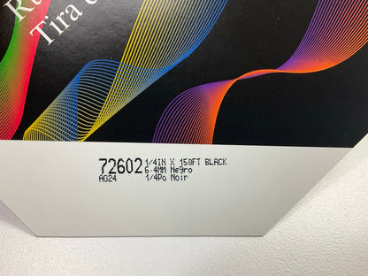 3M Scotchcal 72602 Black Striping Automotive Stripe Tape, 1/4'' X 150'