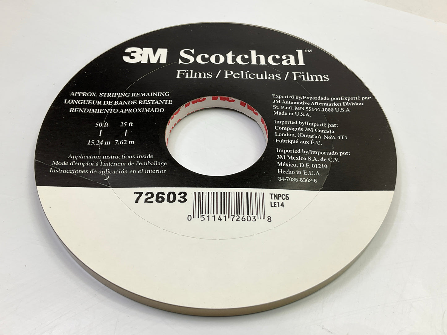 3M 72603 Pinstripe Striping Auto Stripe Tape, 1/4'' X 150 Feet, Gold Metallic