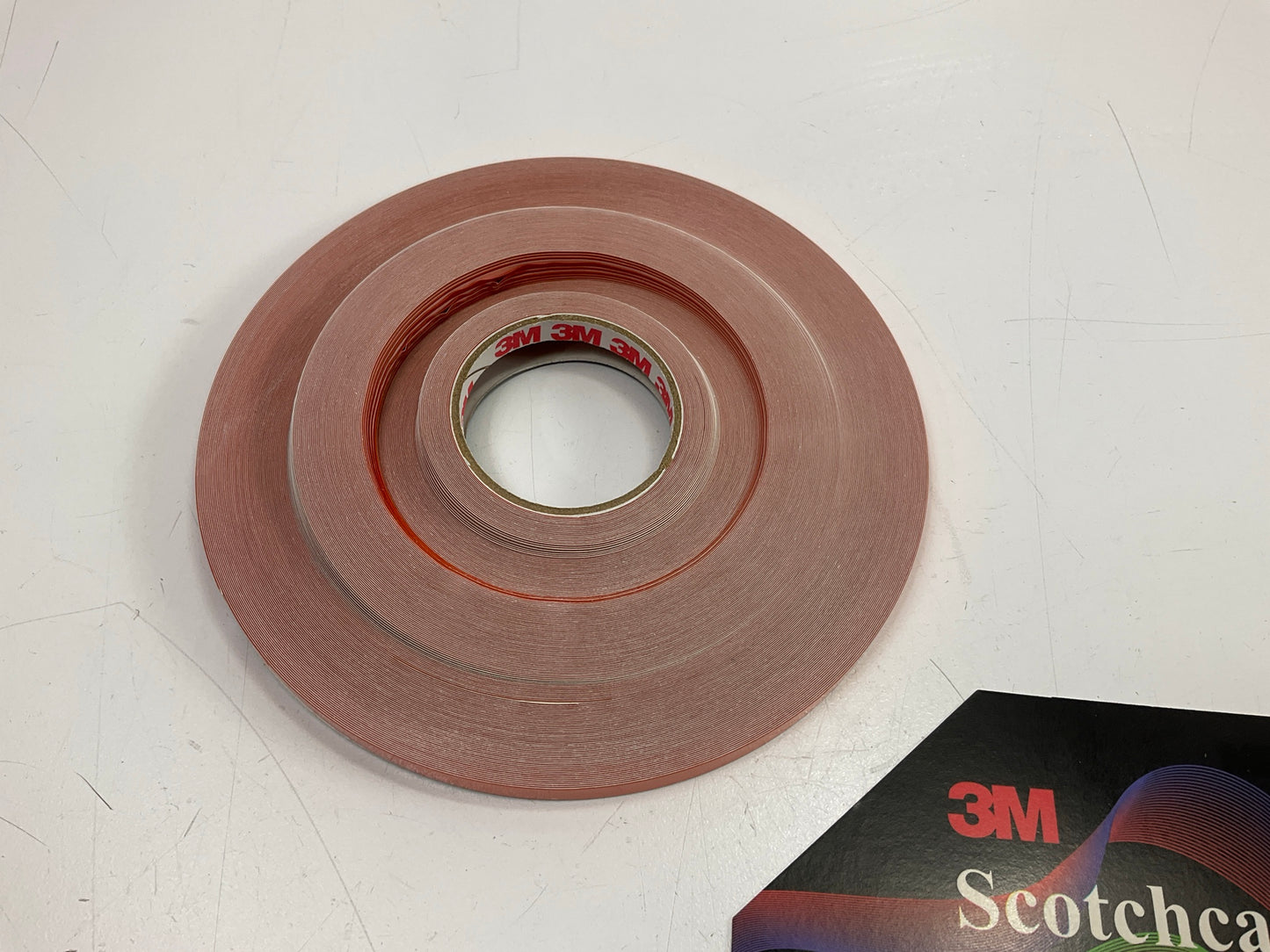 3M 72668 Pinstripe Striping Stripe Tape, Bright Orange, 1/4'' Wide X 150' Long