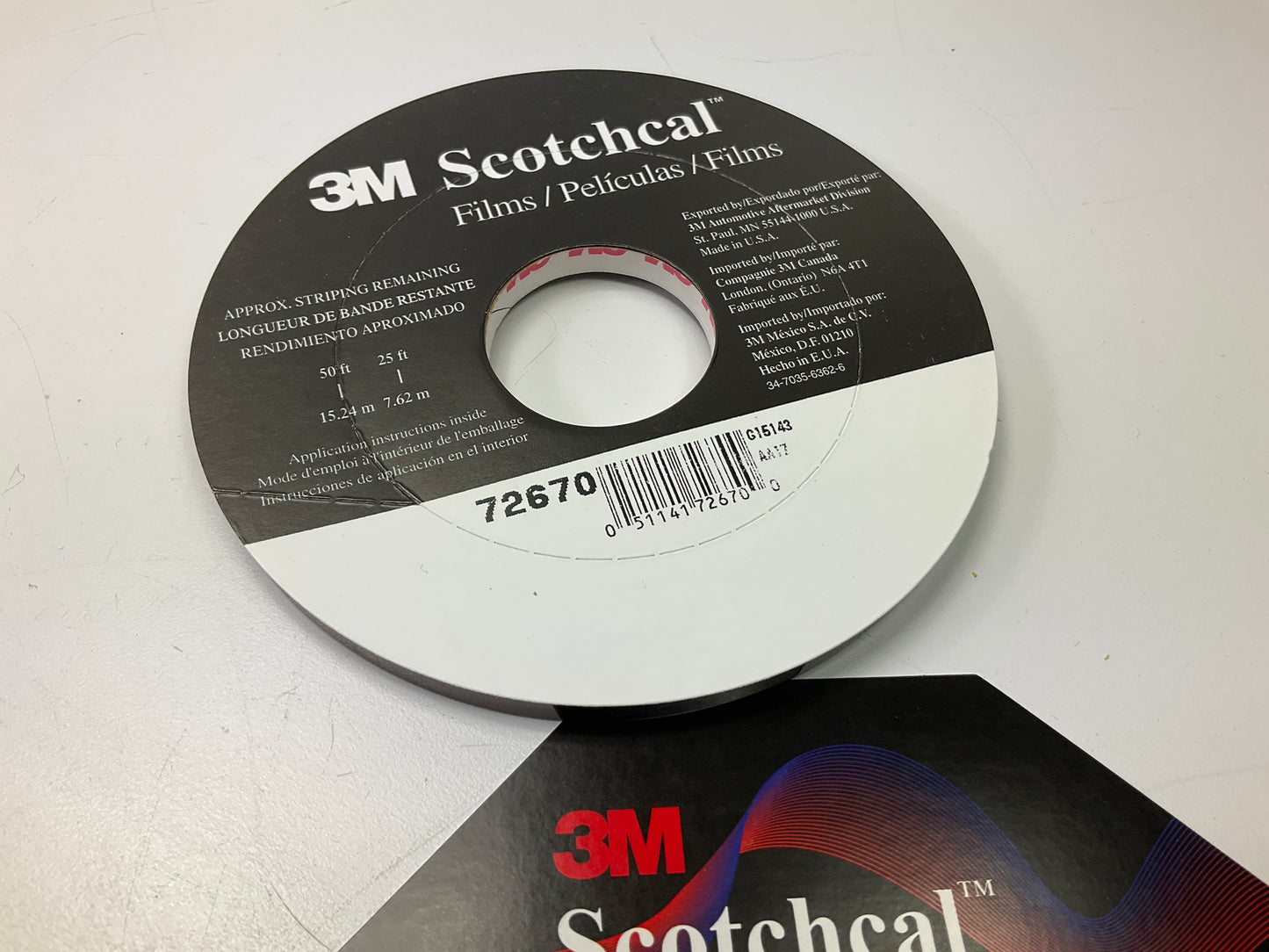 3M 72670 Pinstripe Striping Tape 1/4''x150' Brown Metallic Scotchcal Stripe Tape