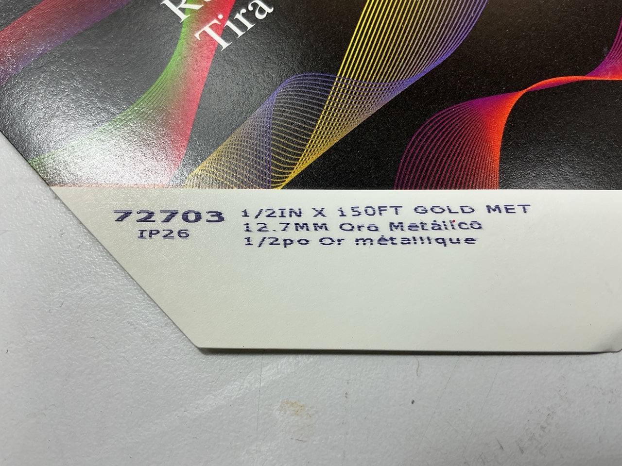 3M 72703 Pinstripe Striping Tape Gold Metallic 1/2 In. X 50 Yard
