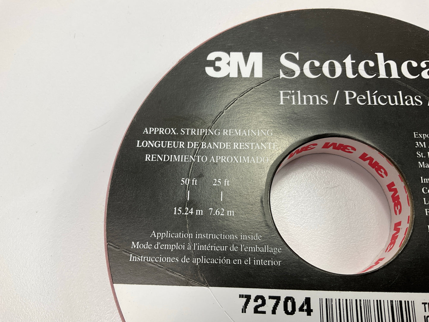 3M Scotchcal 72704 Red Striping Automotive Tape - 1/2'' X 150 Feet Stripe Tape