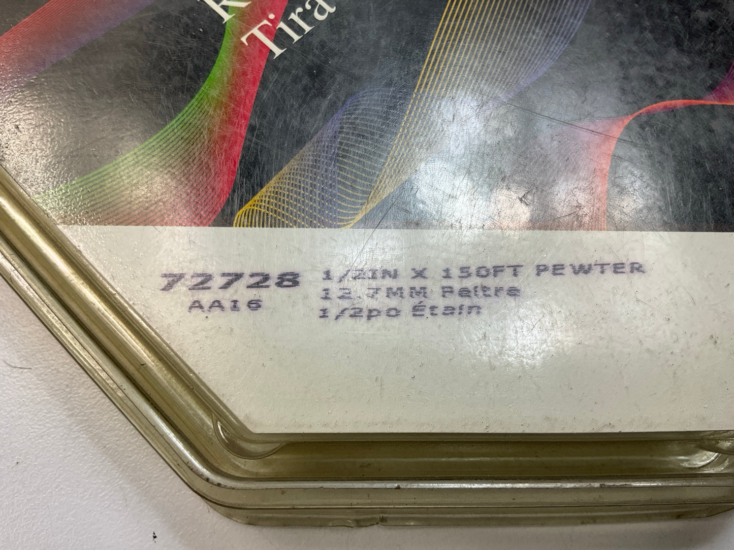 3M 72728 Pinstripe Auto Stripe Striping Tape, 1/2'' X 150 Feet, Pewter