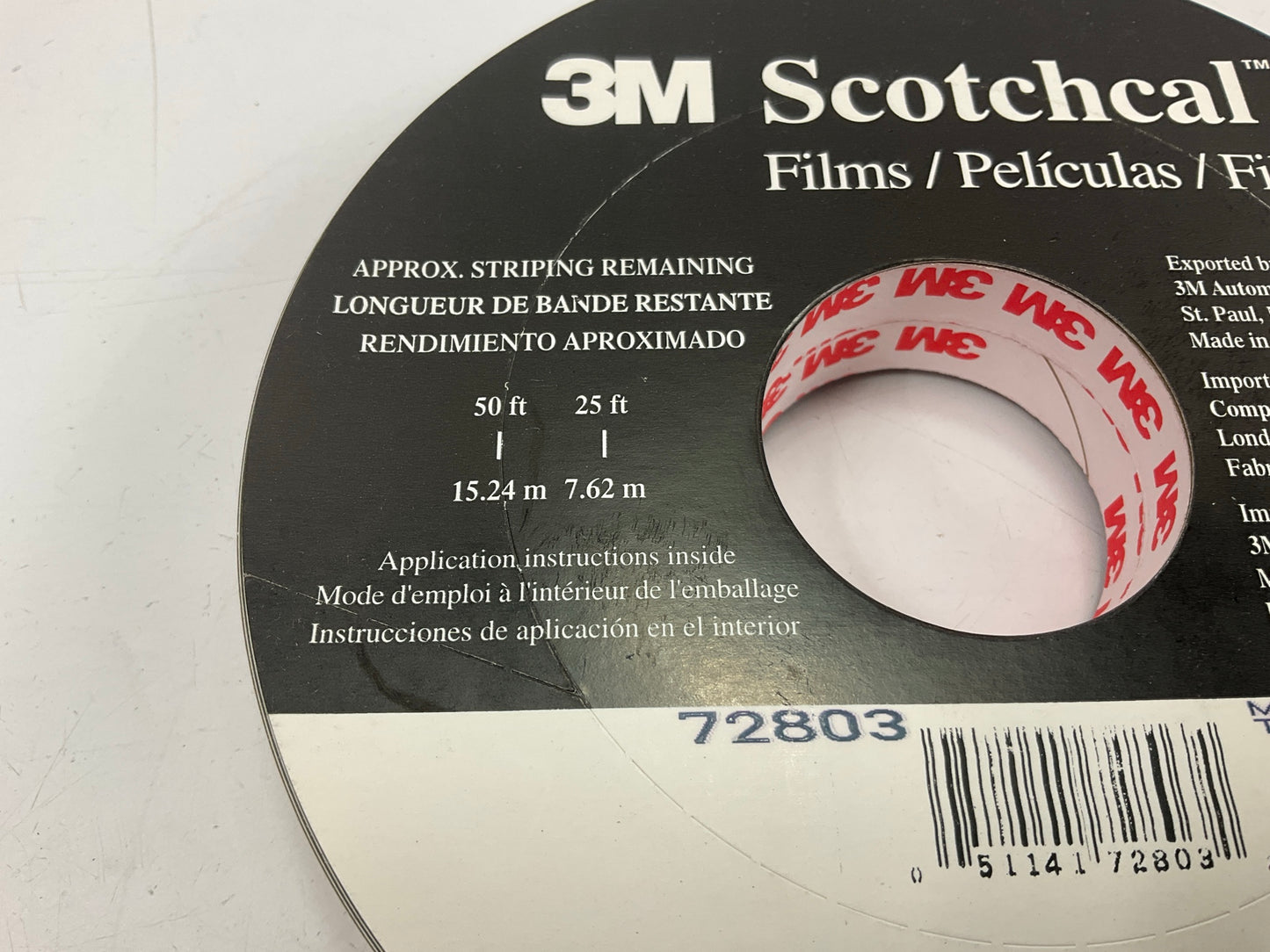 3M 72803 Pinstripe Striping Tape, 3/4'' X 150'  GOLD METALLIC