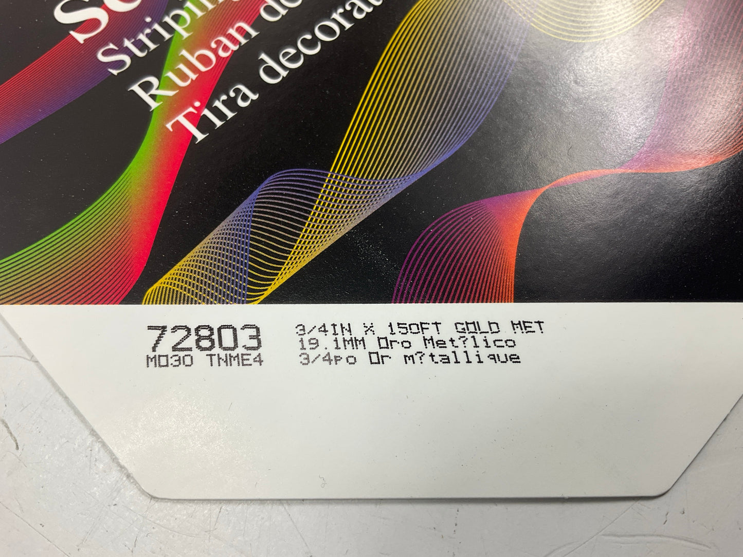 3M 72803 Pinstripe Striping Tape, 3/4'' X 150'  GOLD METALLIC