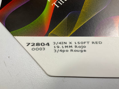 3M 72804 Scotchcal Striping Stripe Tape 3/4'' X 150 Feet - 2 Mil Thick, Red