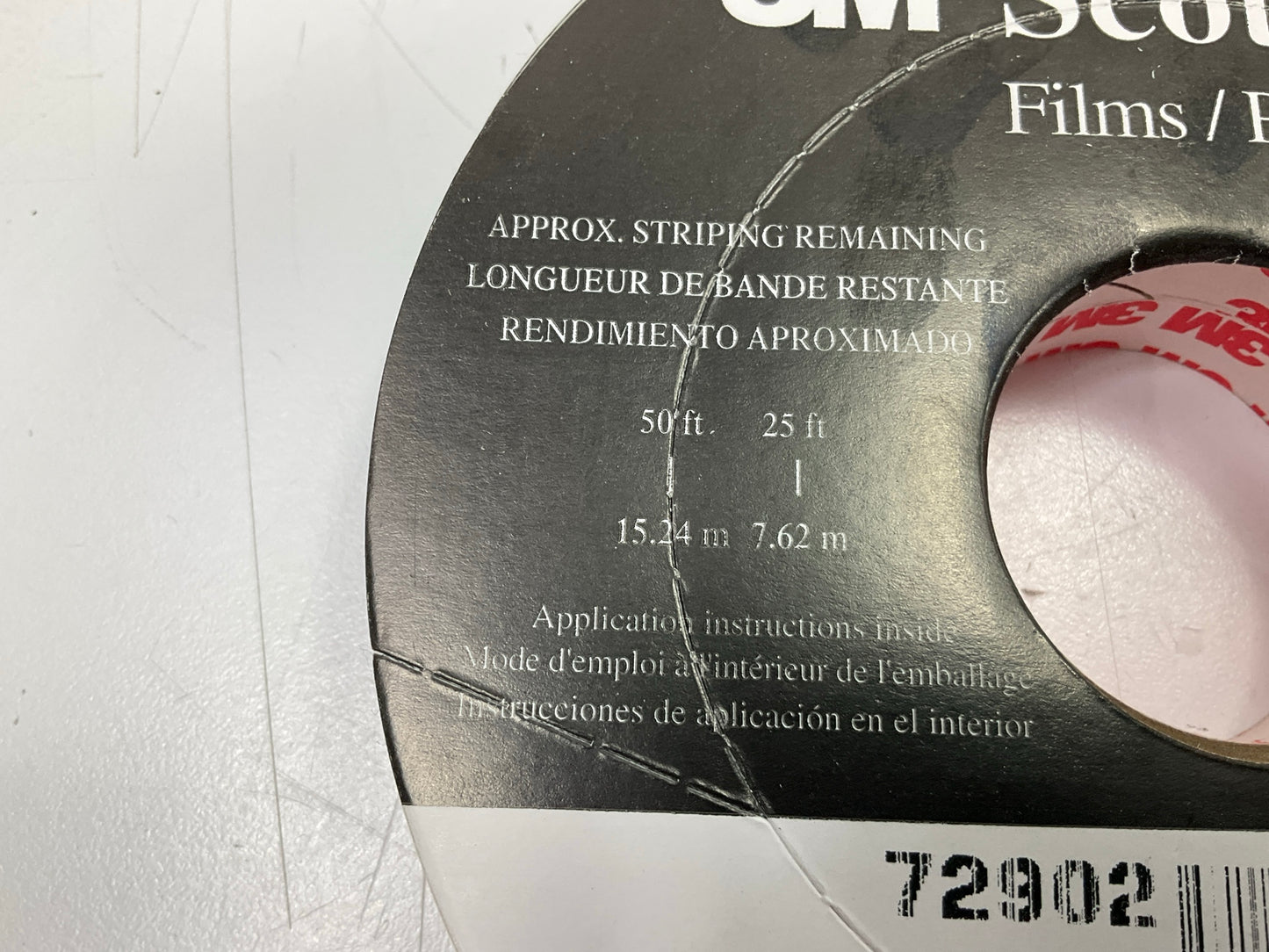 3M 72902 Pinstripe Auto Stripe Striping Tape, 7/8 In X 150 Feet, Black