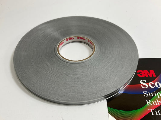 3M 73205 Pinstripe Striping Tape Silver Metallic, Double Stripe 1/4'' X 150 Feet